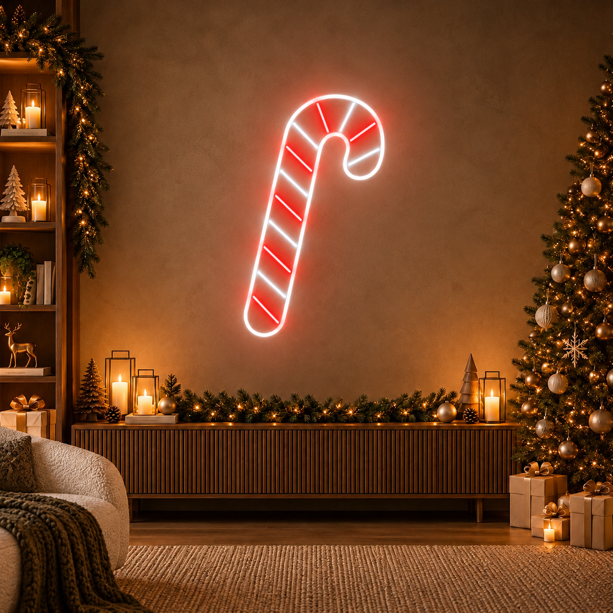 Candy Cane - Neon Sign
