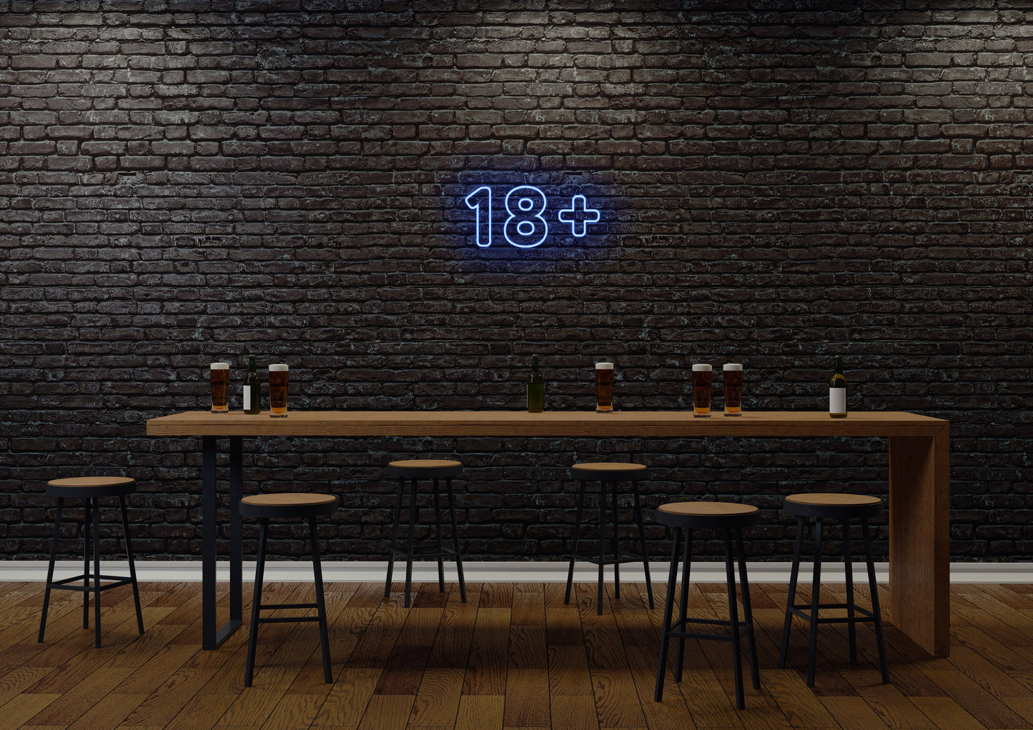 18+ - Neon Sign