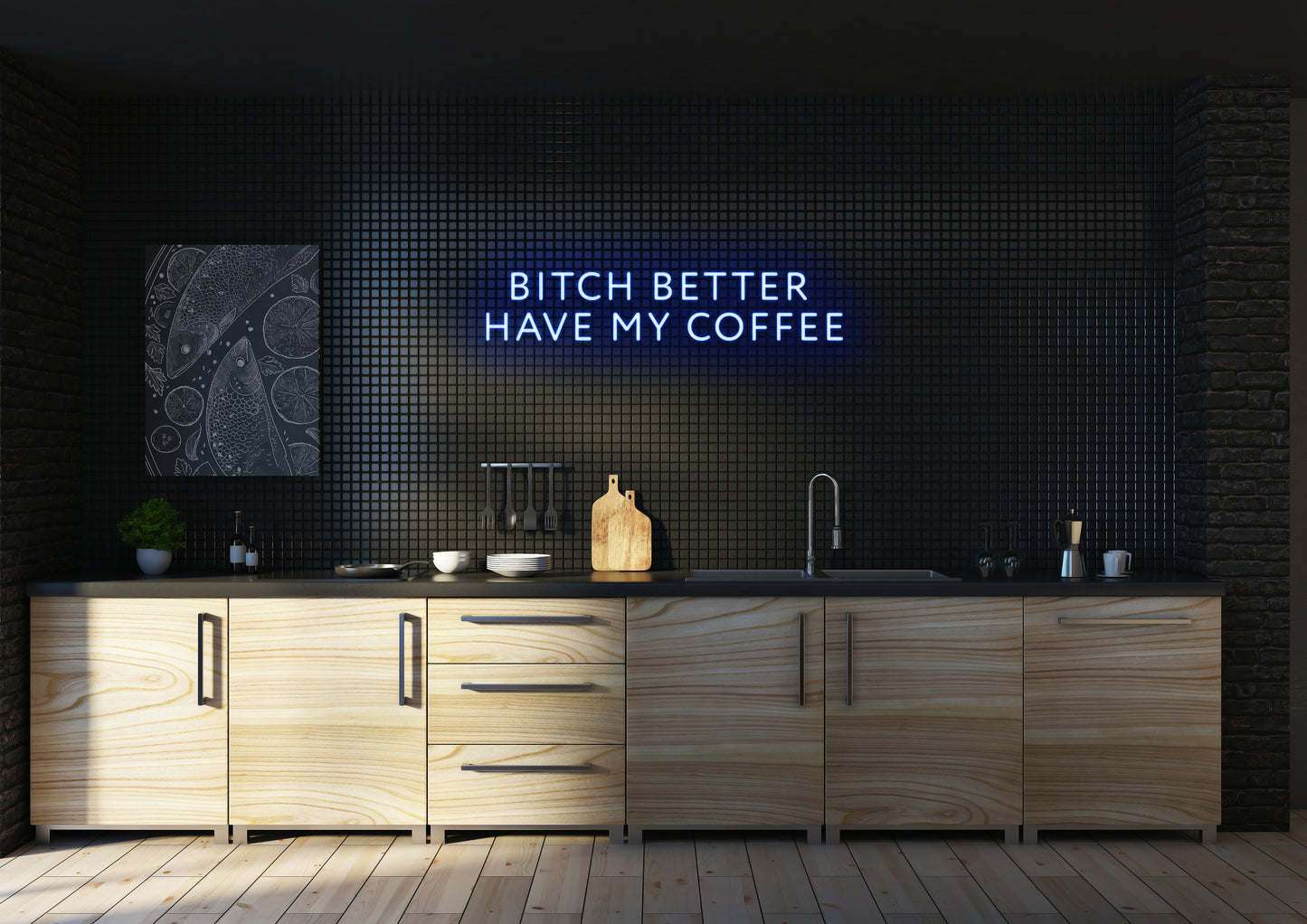 Bitch Better Have My Coffee (Clean) - Neon Sign