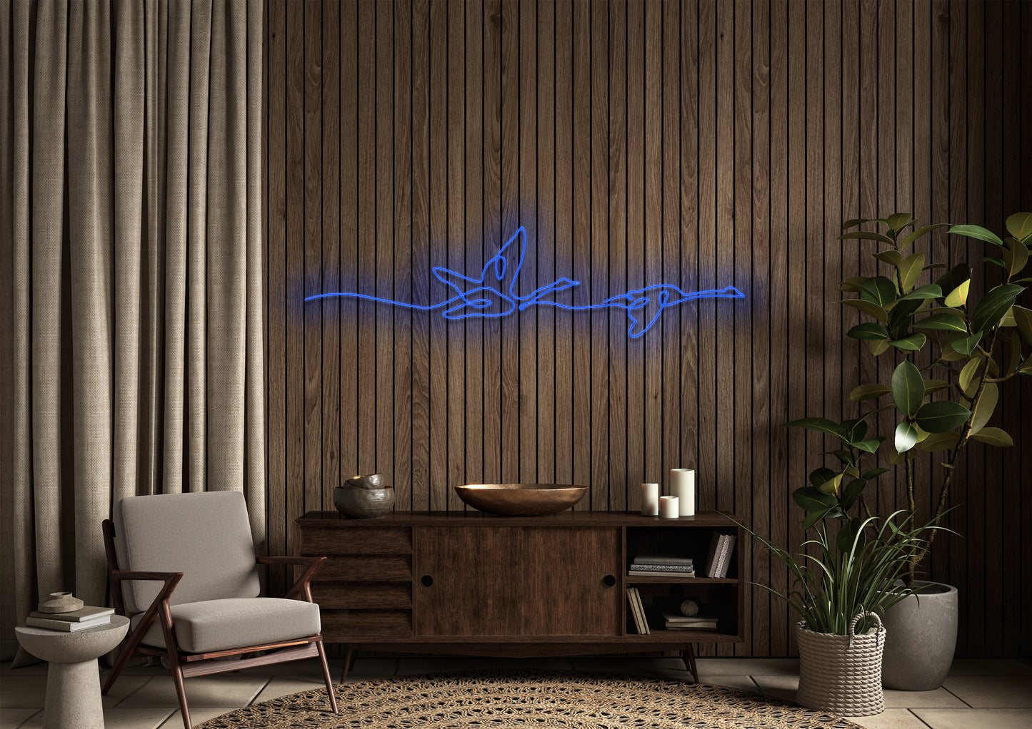 Ducks Flying - Neon Sign