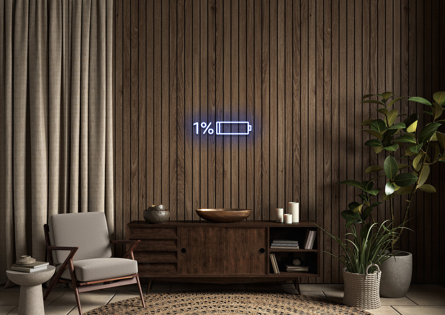 Low Battery - Neon Sign