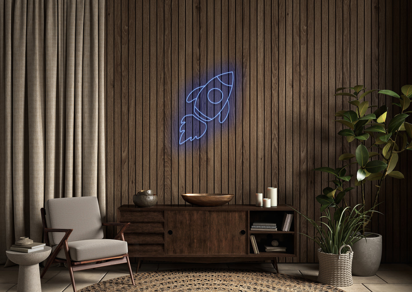Rocket 2 - Neon Sign
