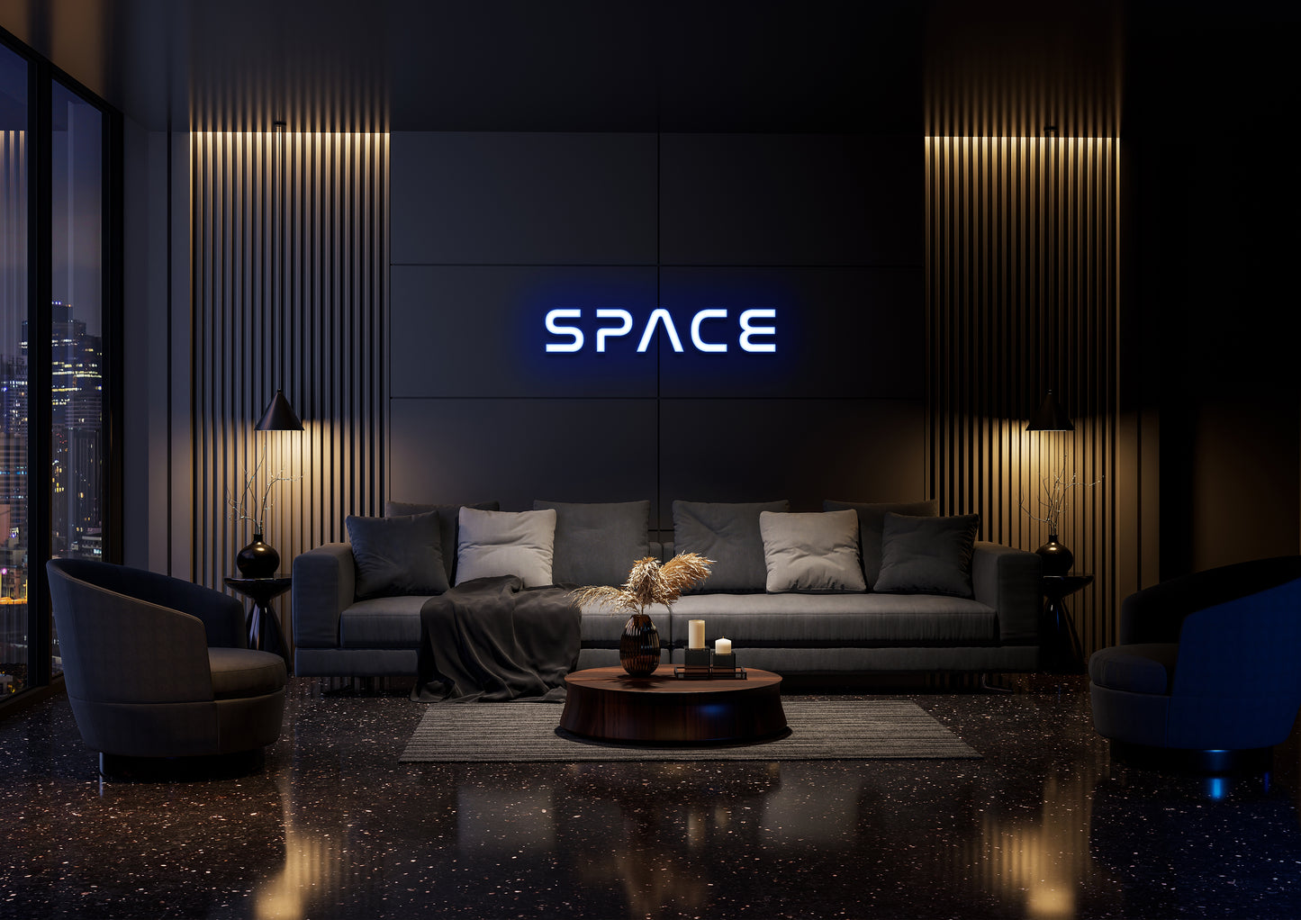 Space - Neon Sign