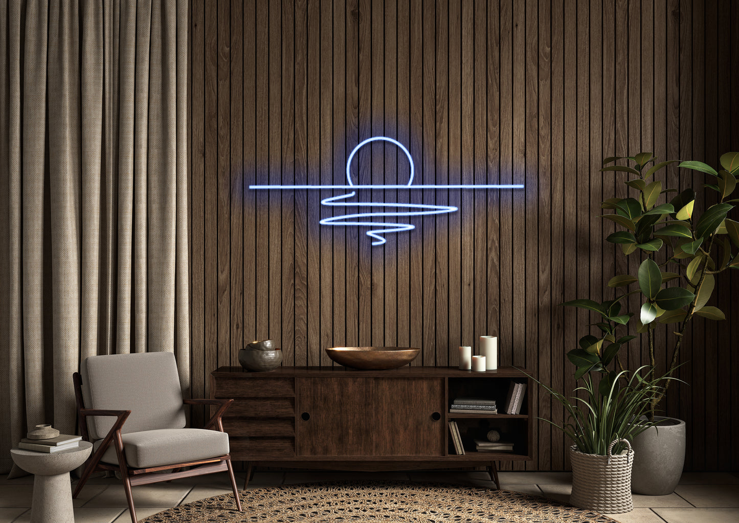 Sunset (Single Line) - Neon Sign