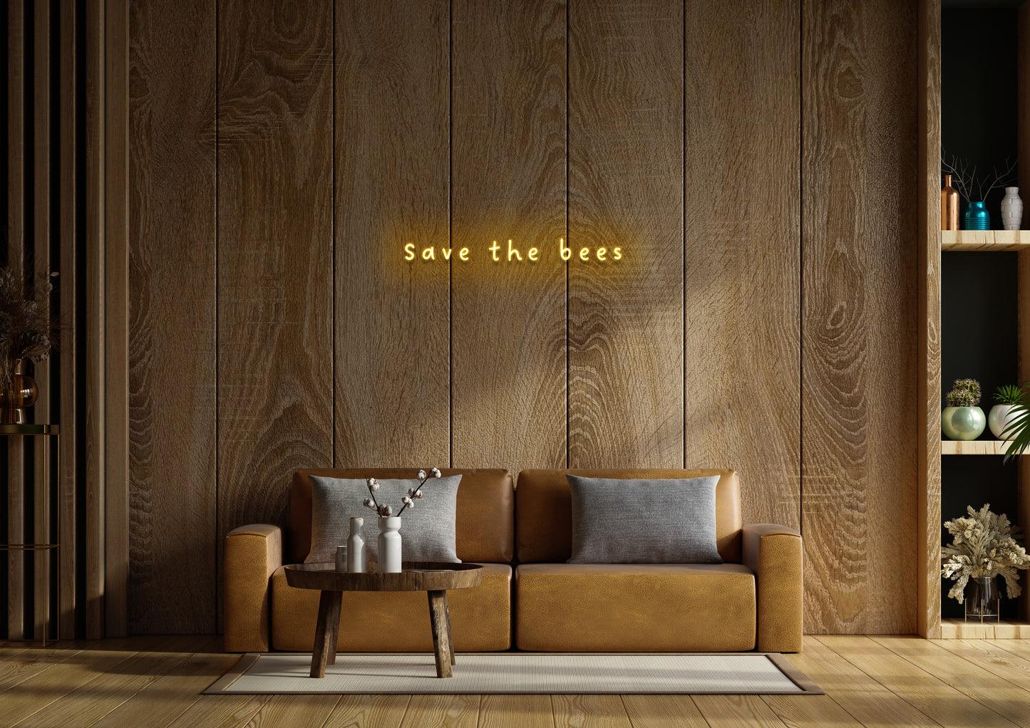 Save The Bee's - Neon Sign