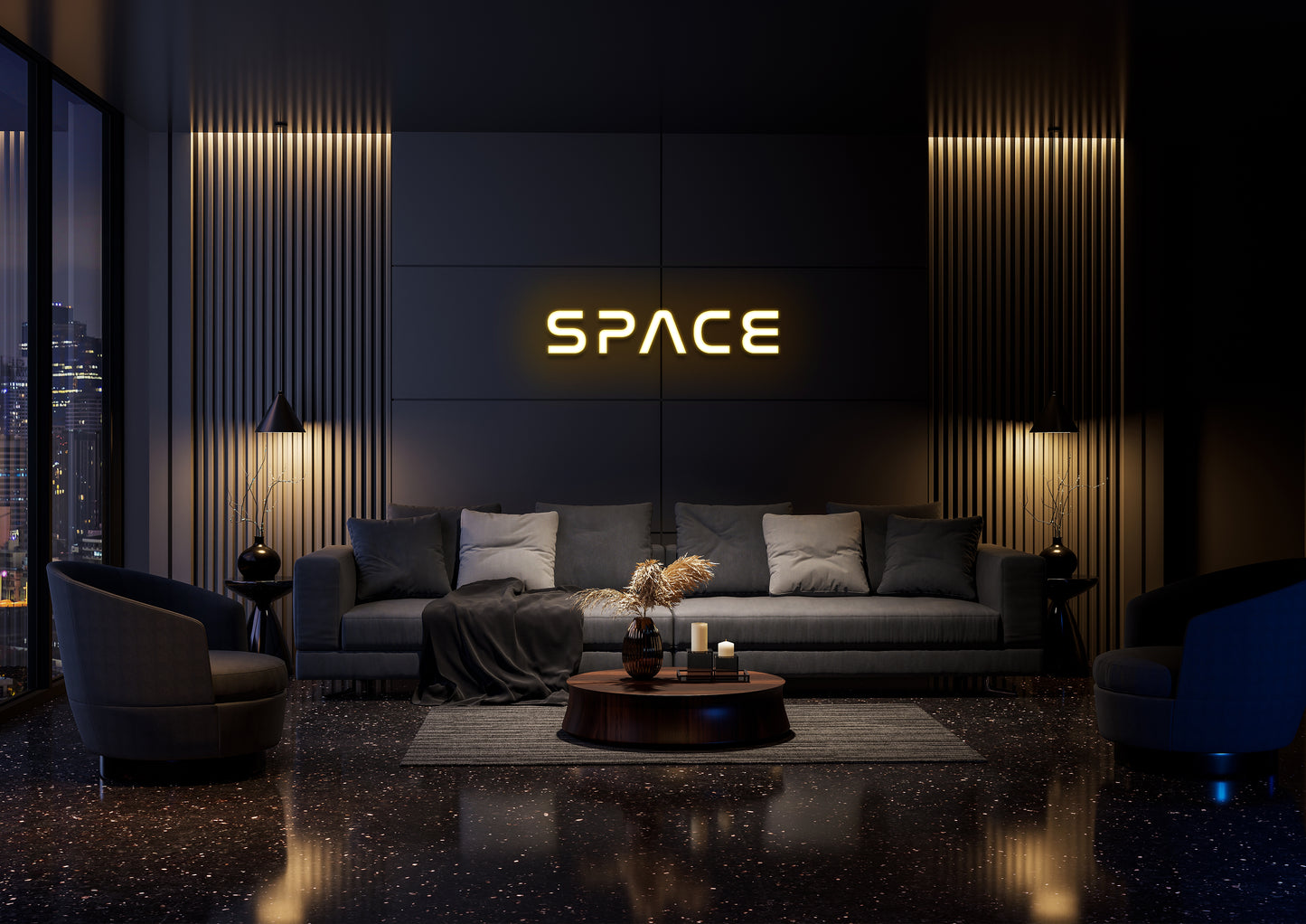 Space - Neon Sign