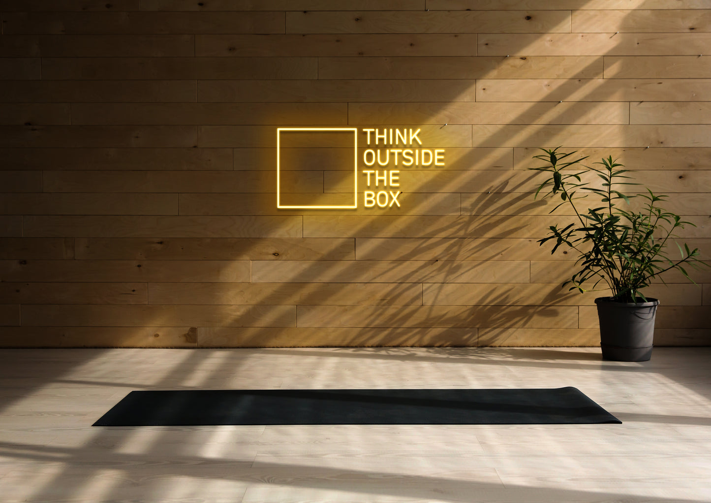 Think Outside The Box - Neon Sign