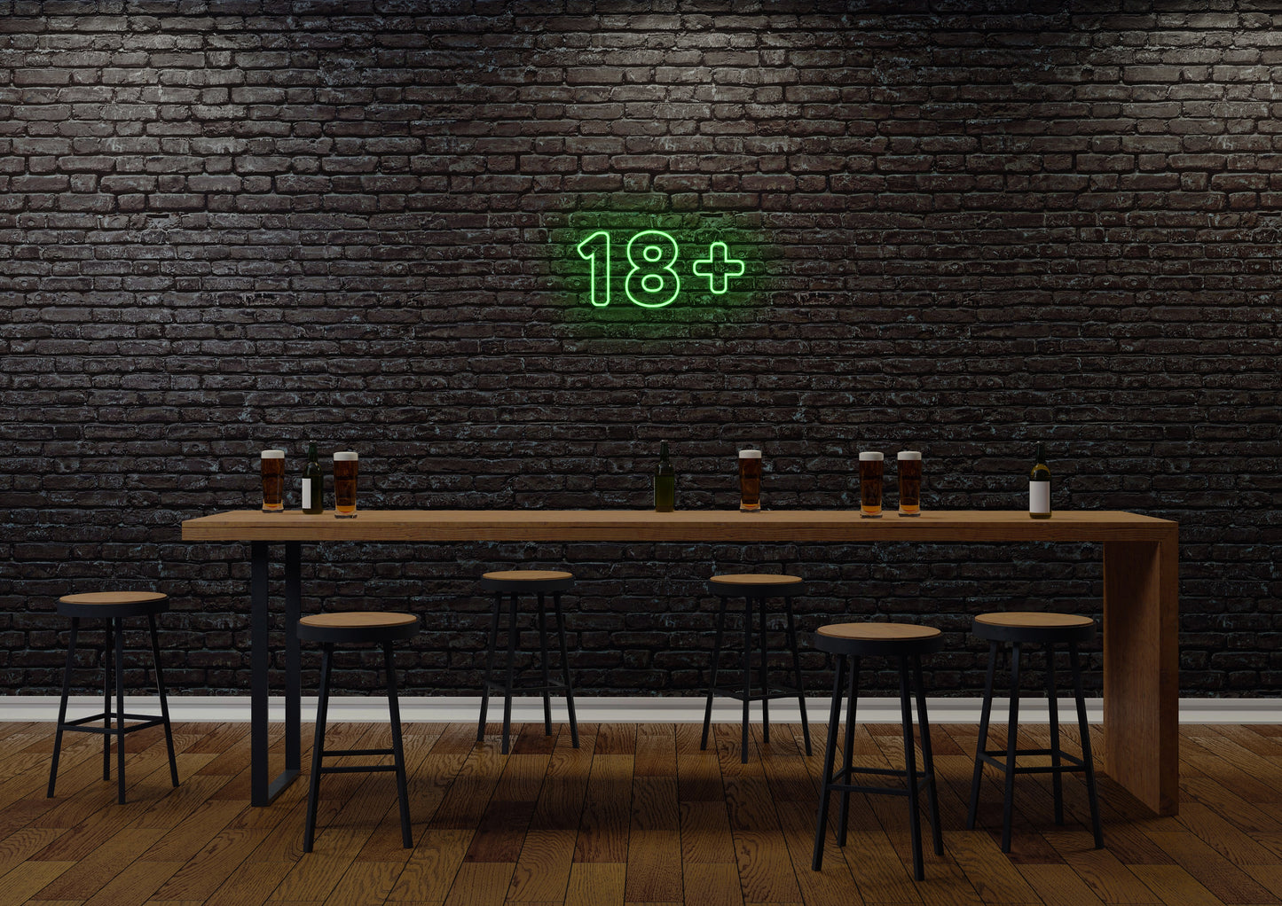 18+ - Neon Sign