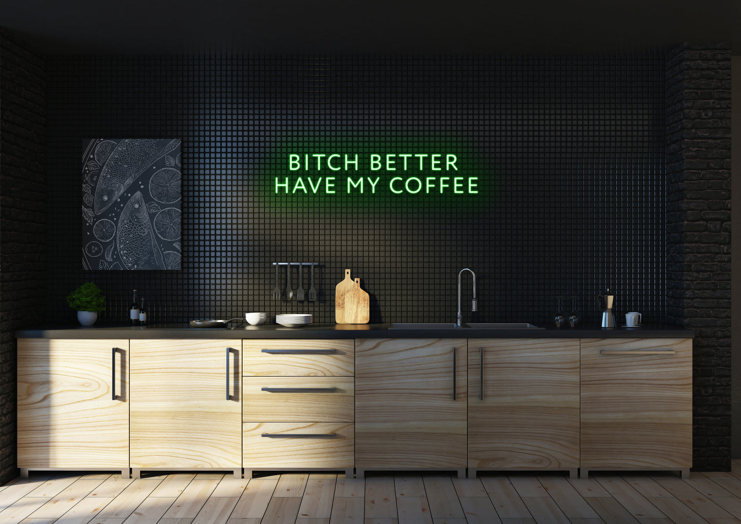 Bitch Better Have My Coffee (Clean) - Neon Sign