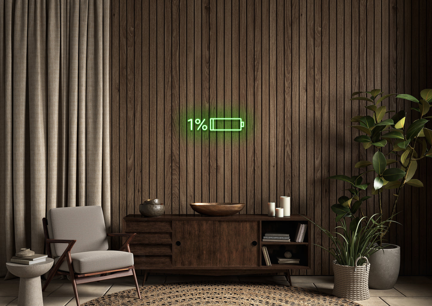 Low Battery - Neon Sign