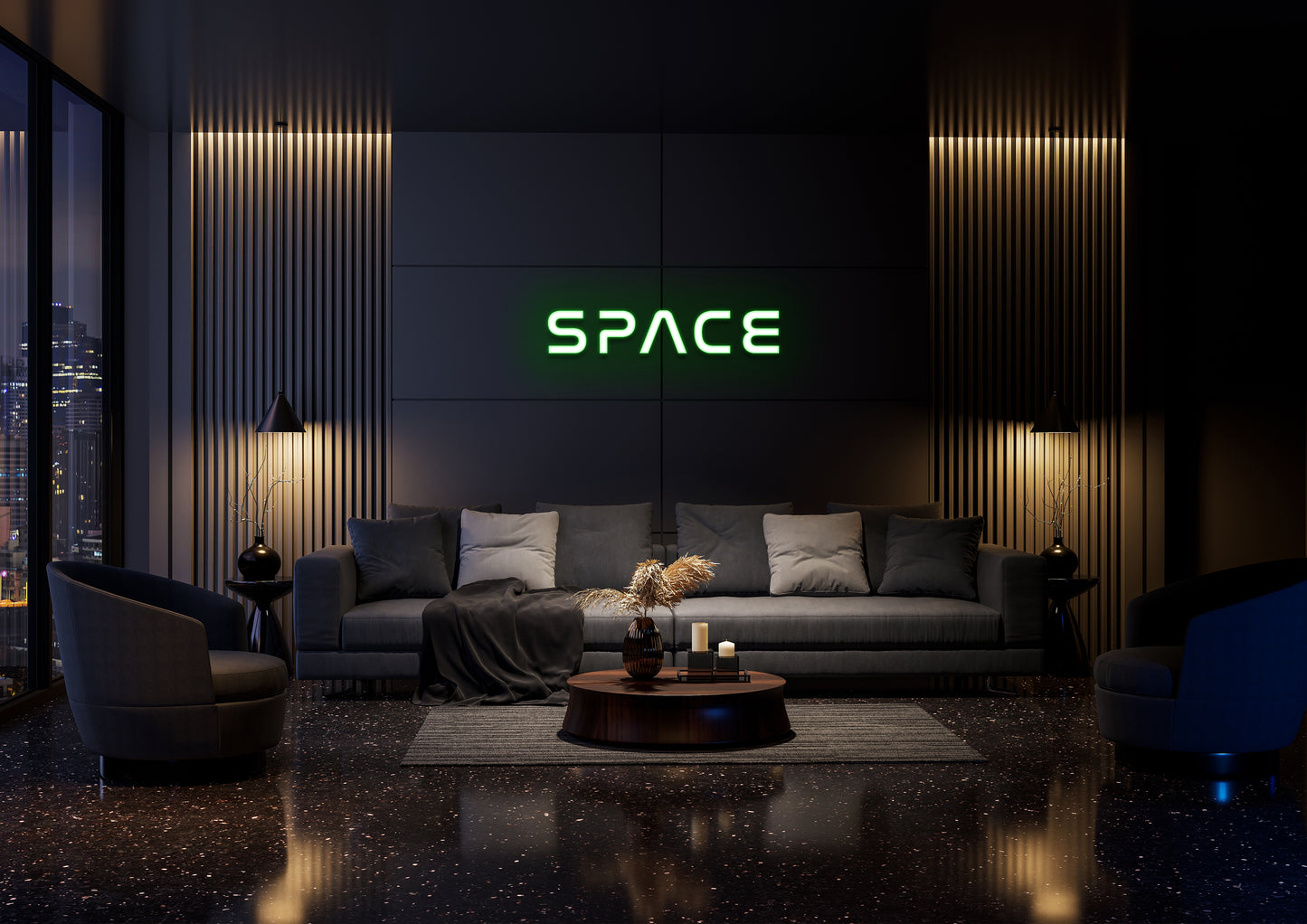 Space - Neon Sign