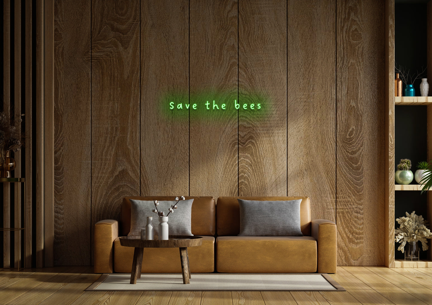 Save The Bee's - Neon Sign