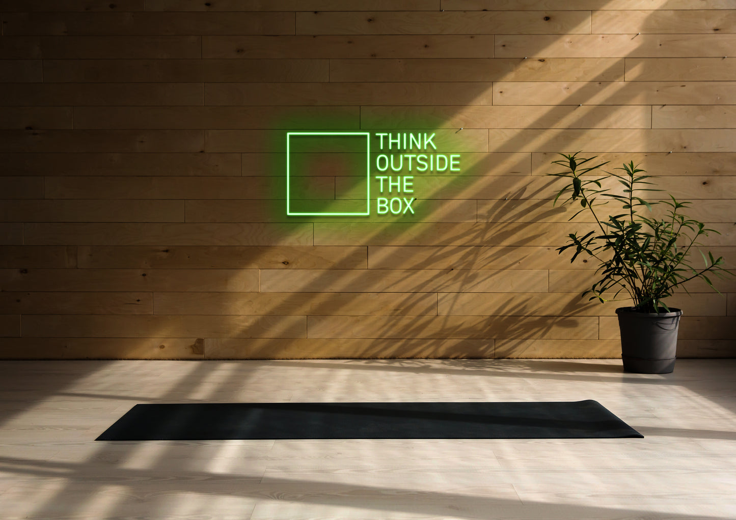 Think Outside The Box - Neon Sign
