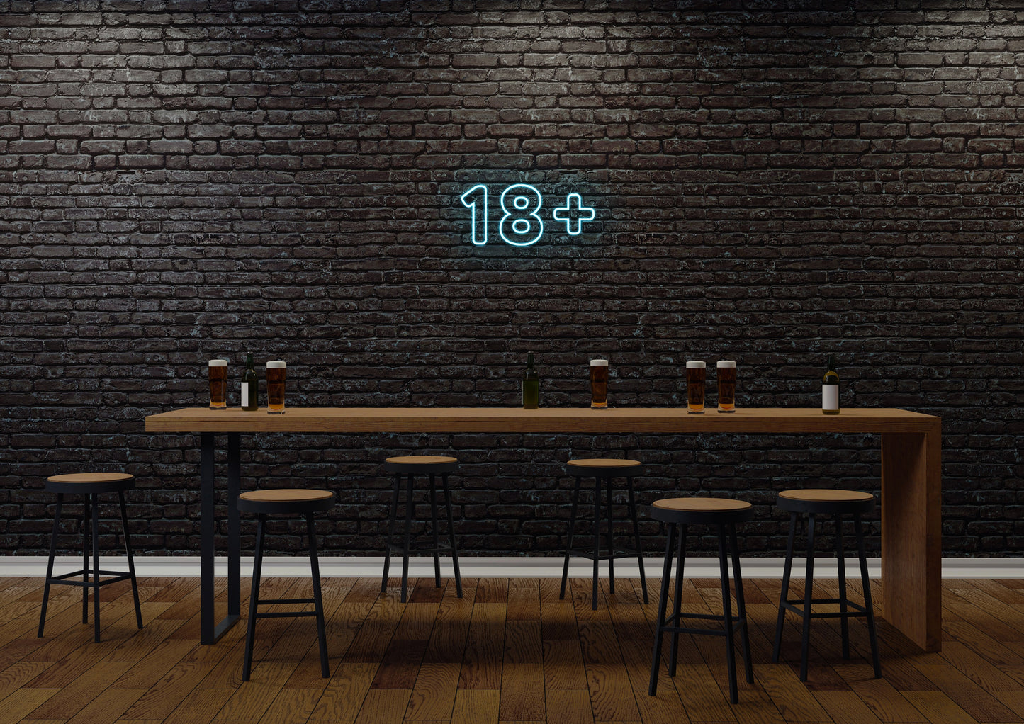 18+ - Neon Sign