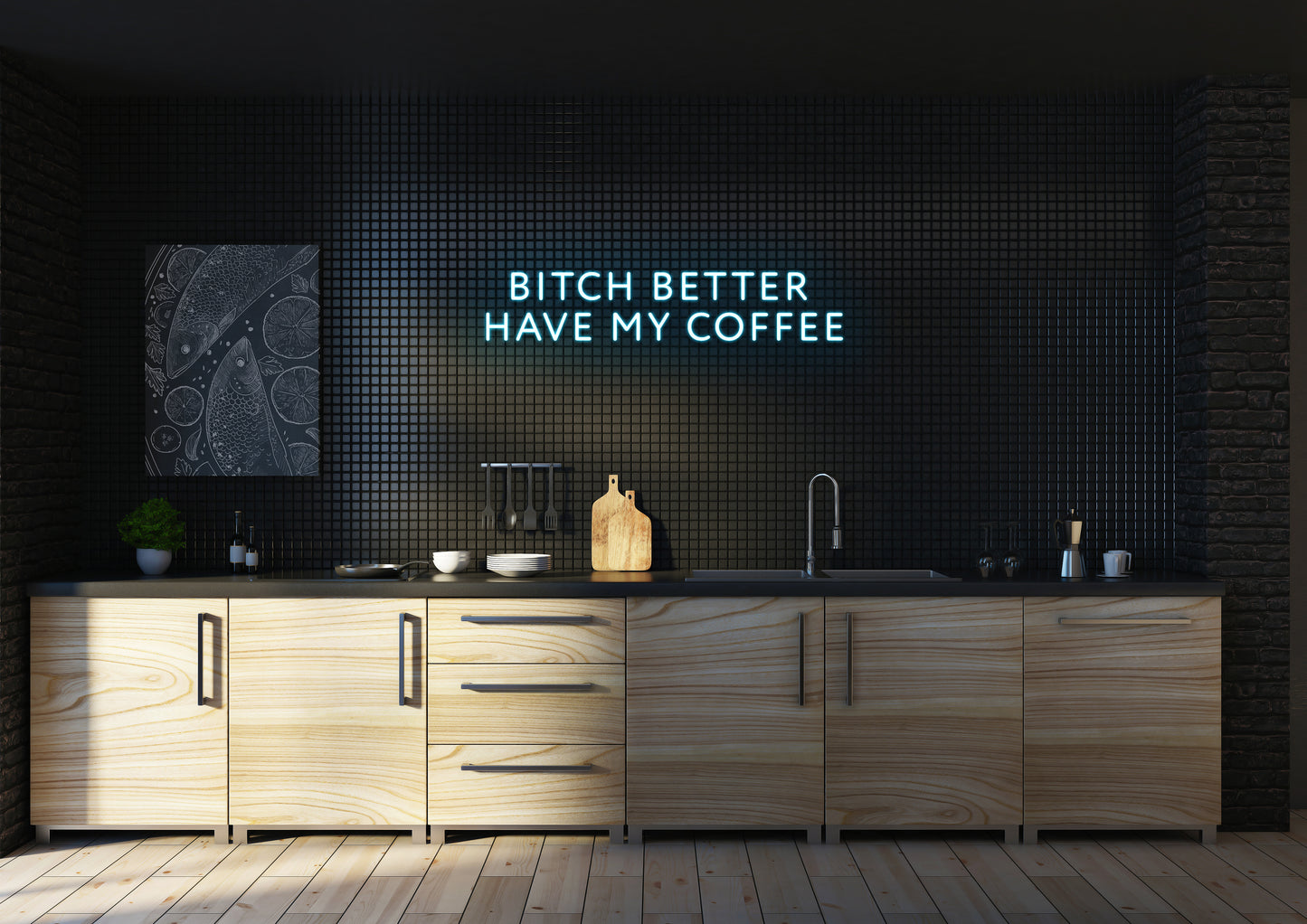 Bitch Better Have My Coffee (Clean) - Neon Sign