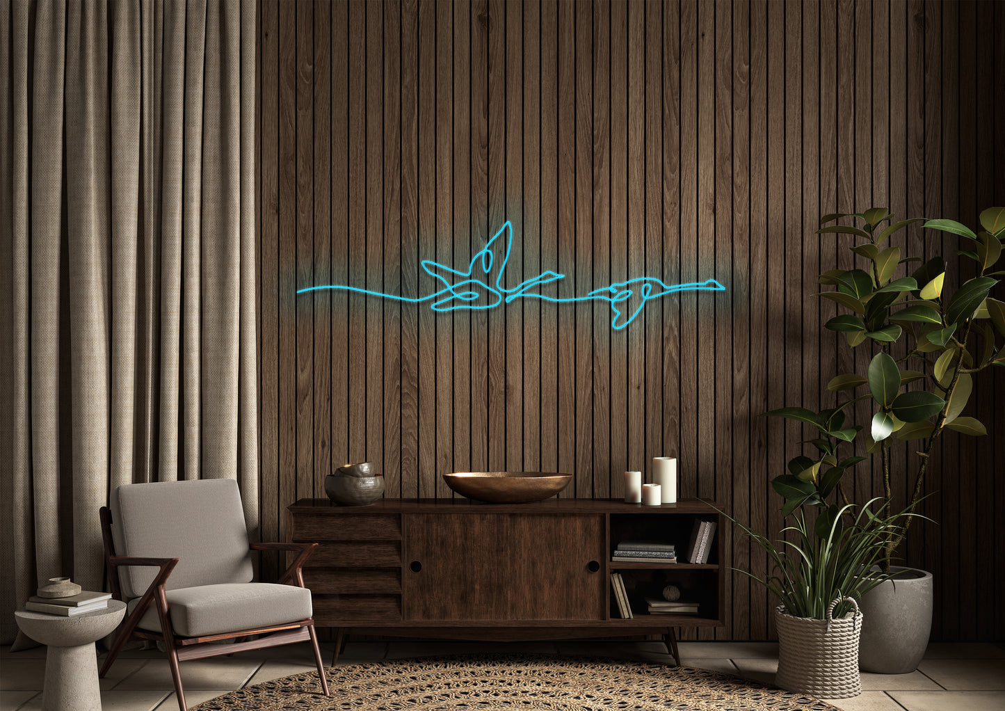 Ducks Flying - Neon Sign