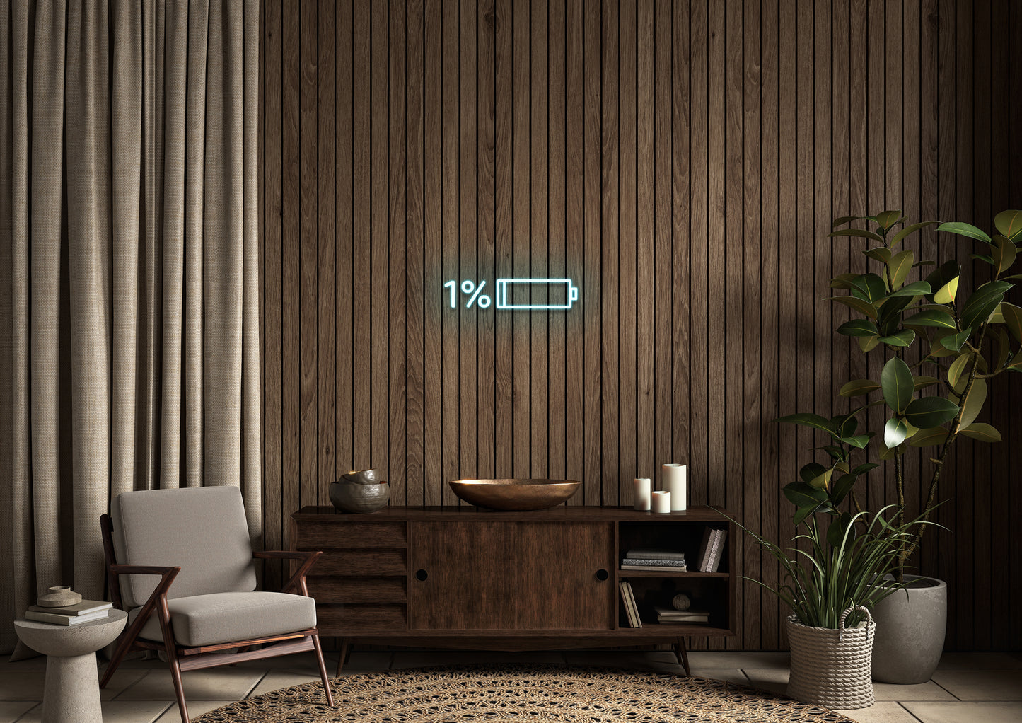 Low Battery - Neon Sign