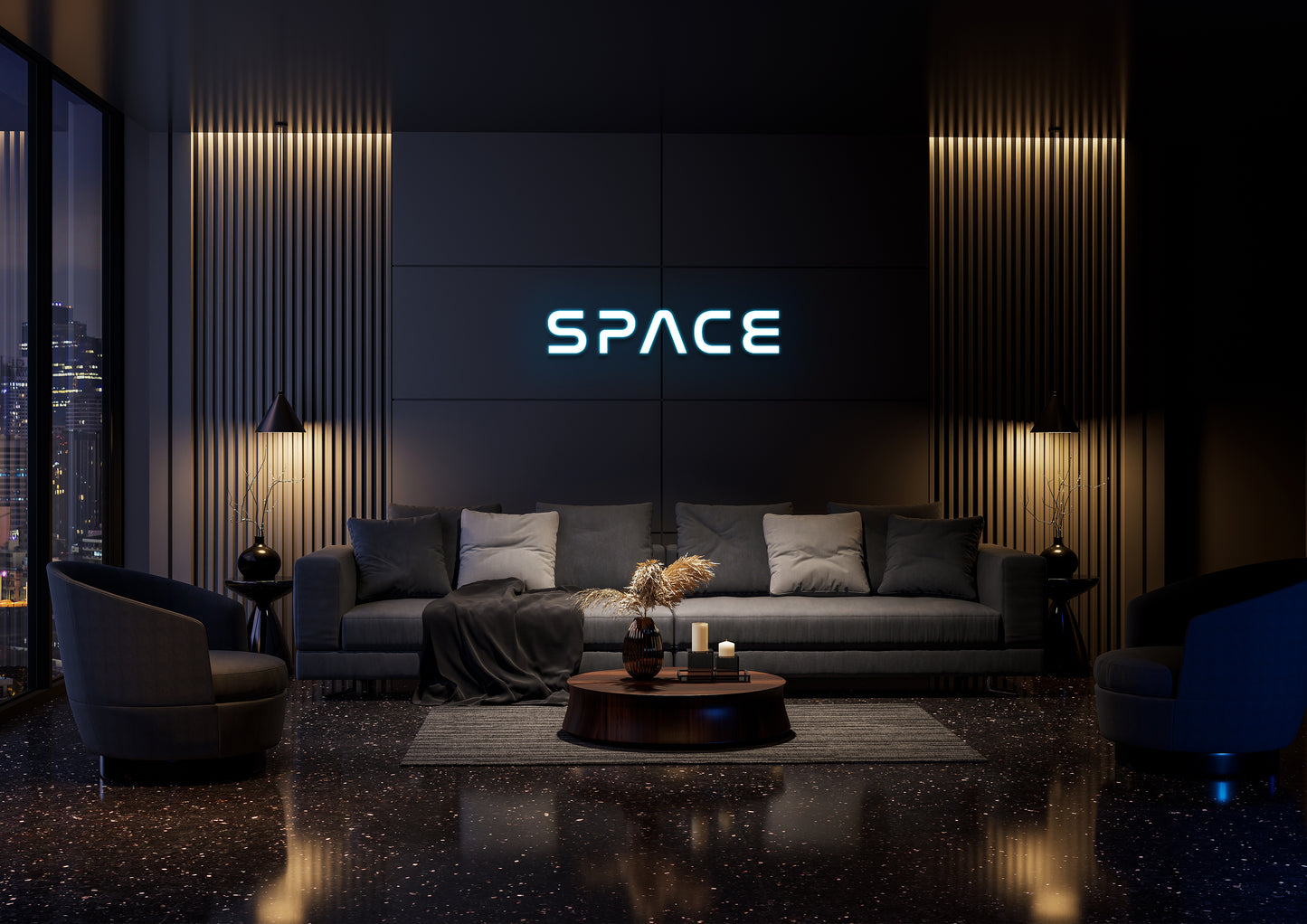 Space - Neon Sign