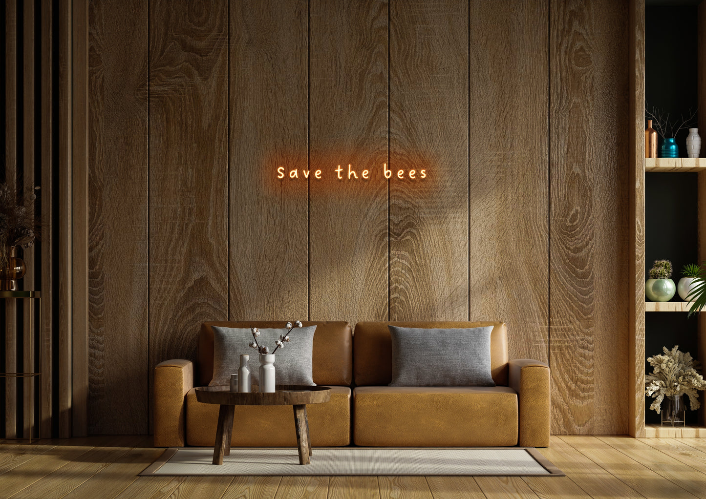 Save The Bee's - Neon Sign