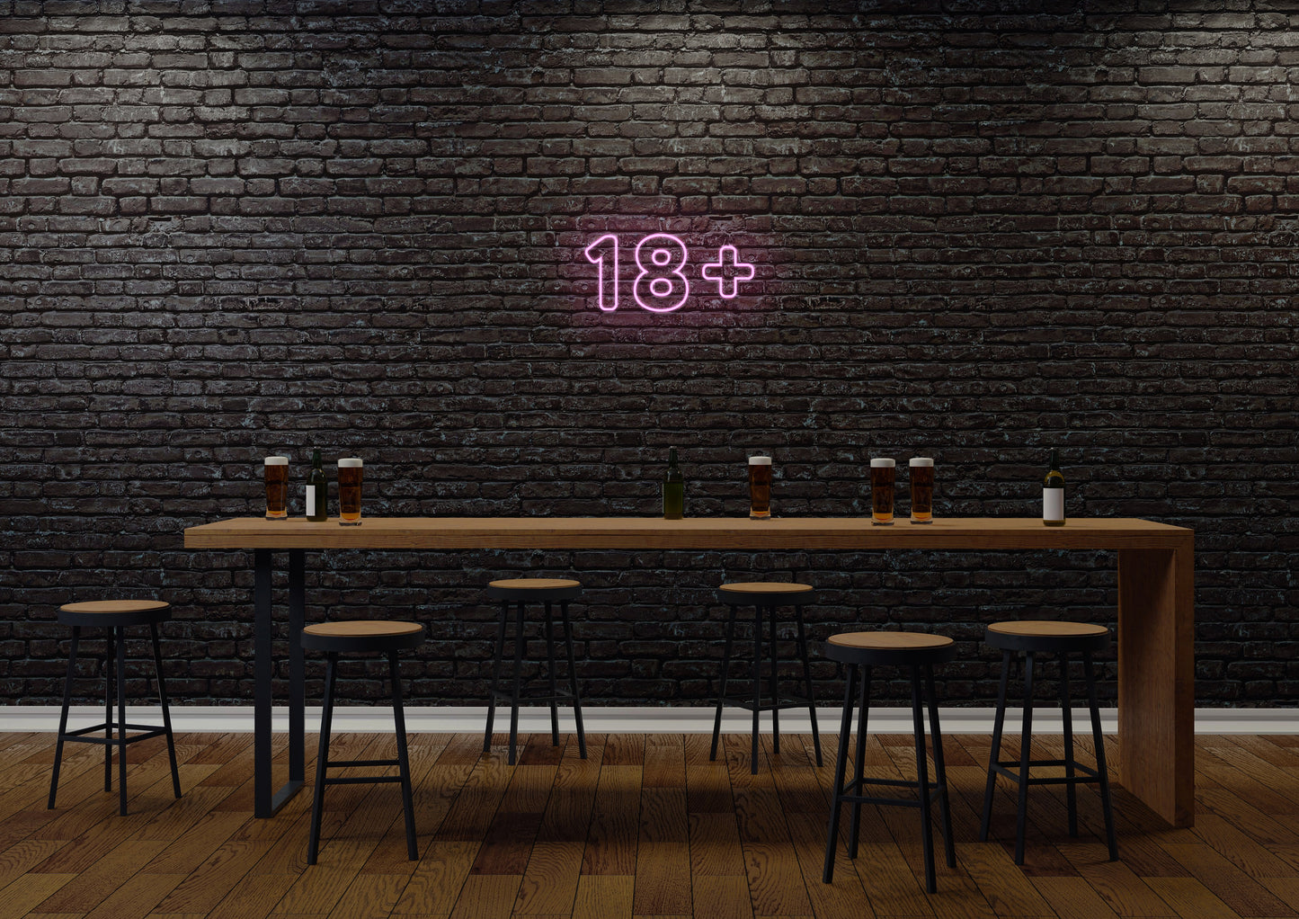 18+ - Neon Sign