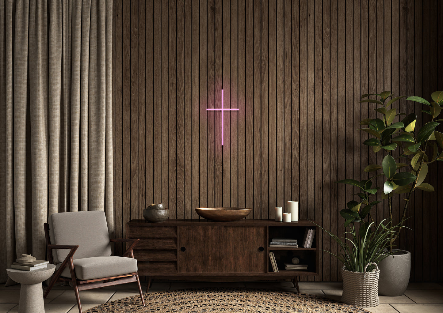Cross - Neon Sign