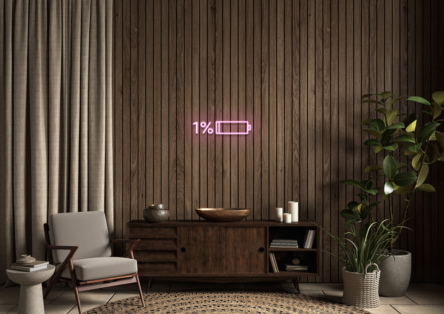 Low Battery - Neon Sign