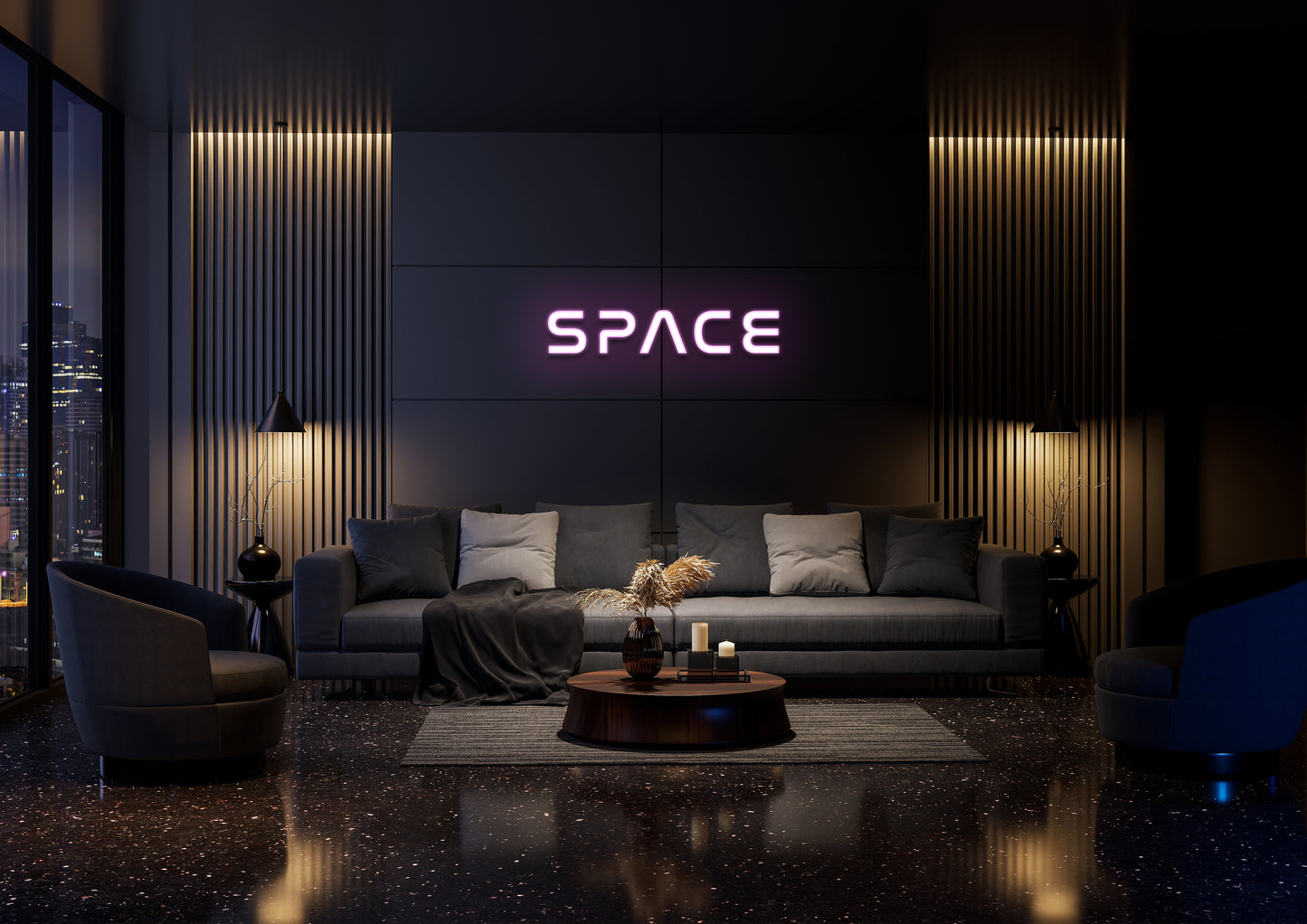Space - Neon Sign