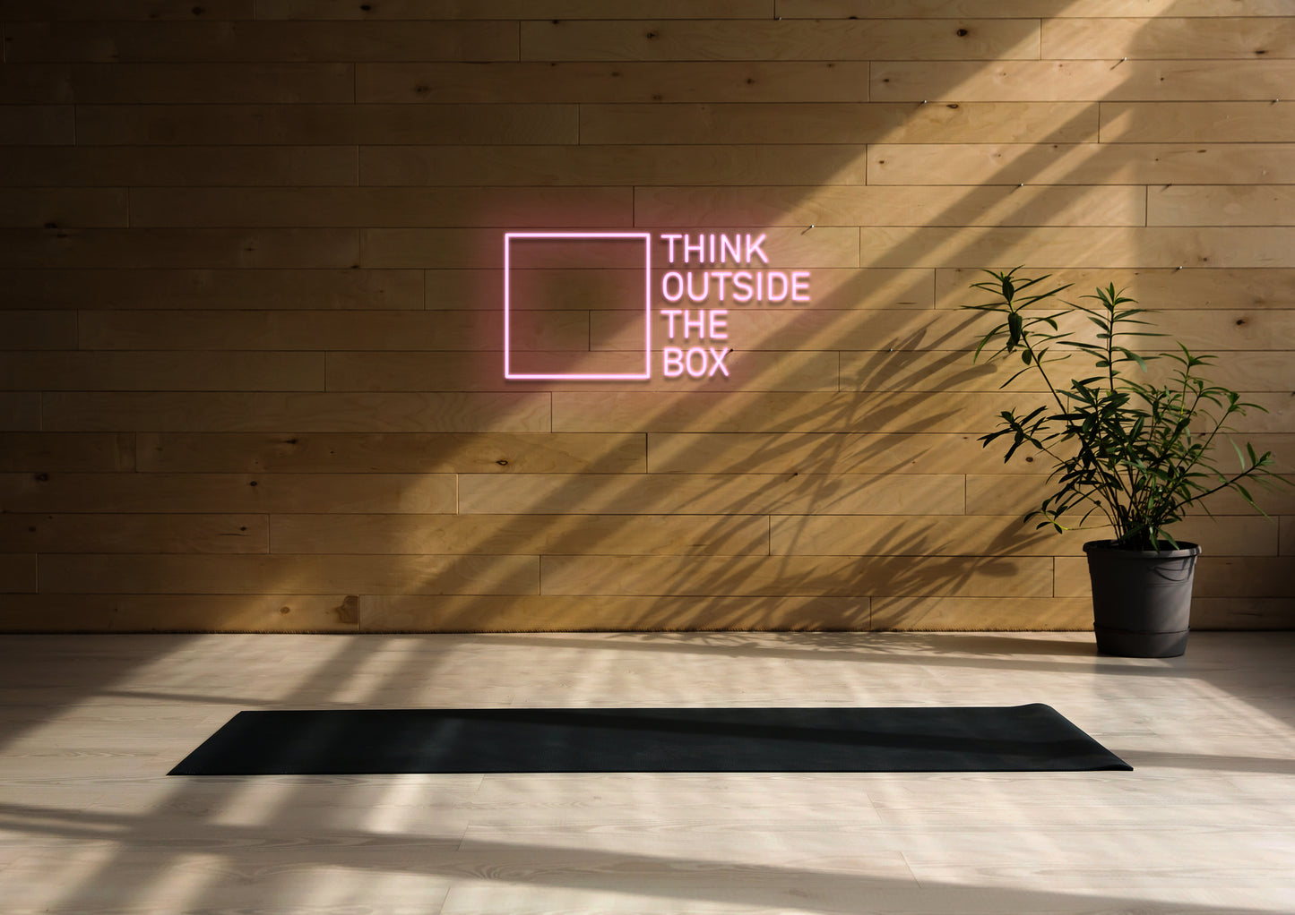Think Outside The Box - Neon Sign