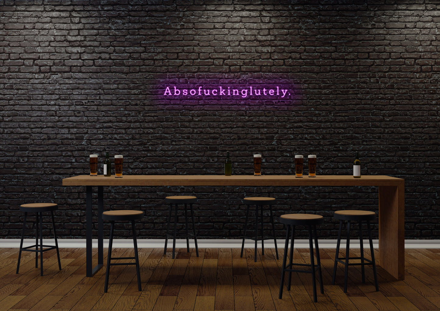Absofuckinglutely (serif) - Neon Sign