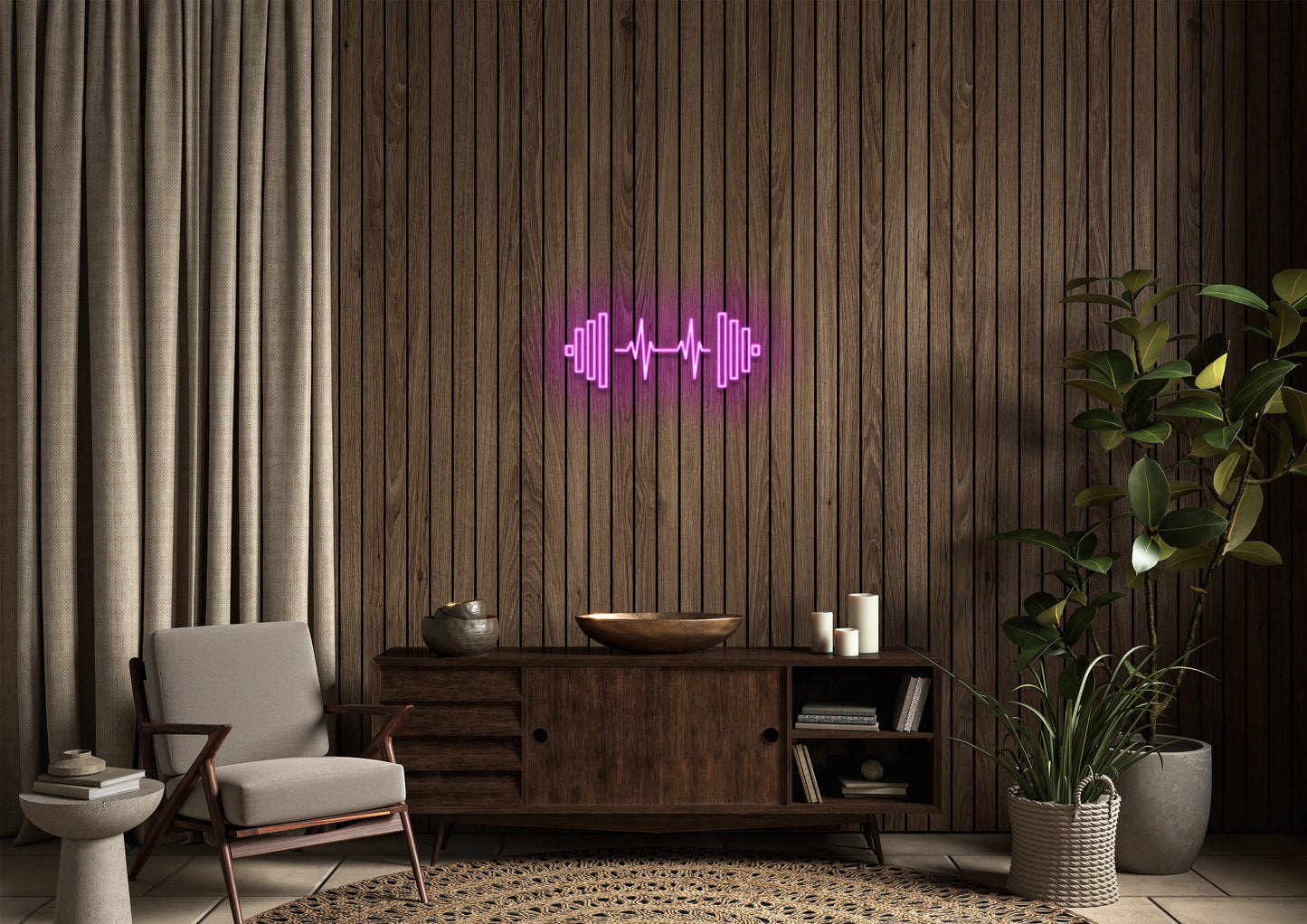Heartbeat for Gym - Neon Sign