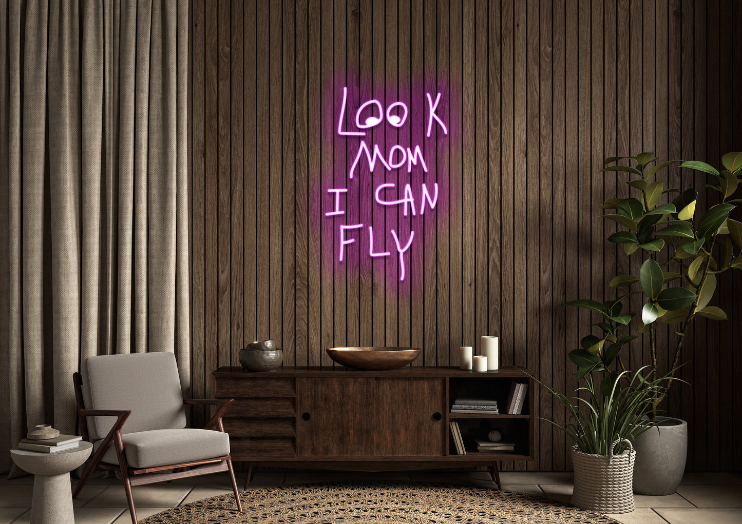 Look Mum I Can Fly - Neon Sign