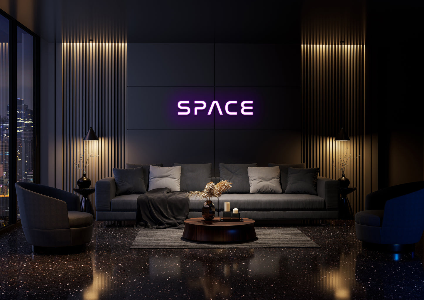 Space - Neon Sign