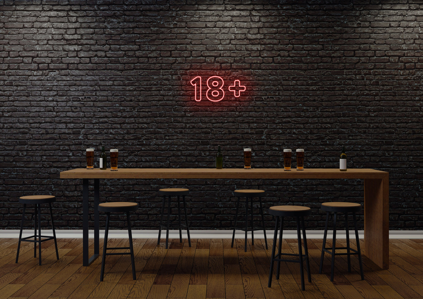 18+ - Neon Sign