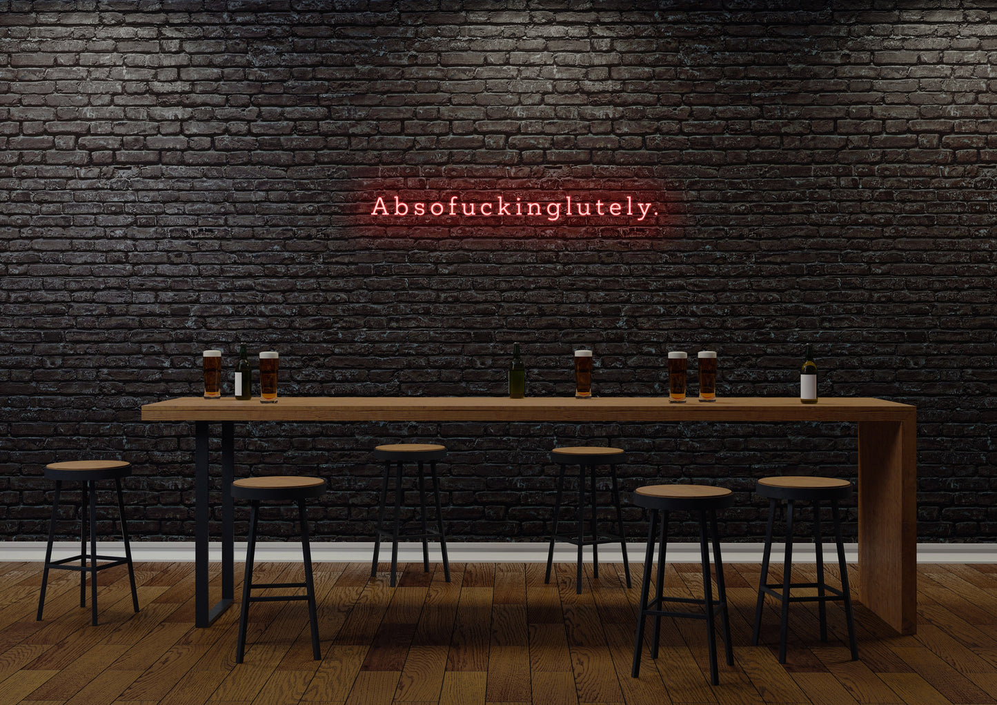 Absofuckinglutely (serif) - Neon Sign