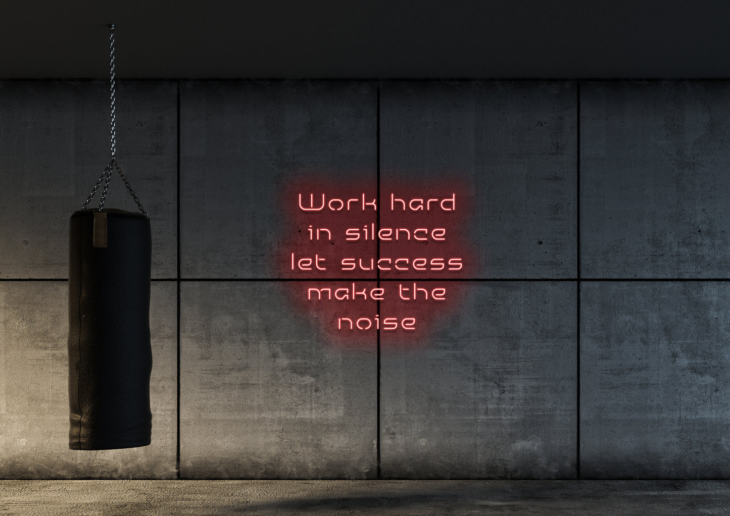 Work Hard In Silence - Neon Sign