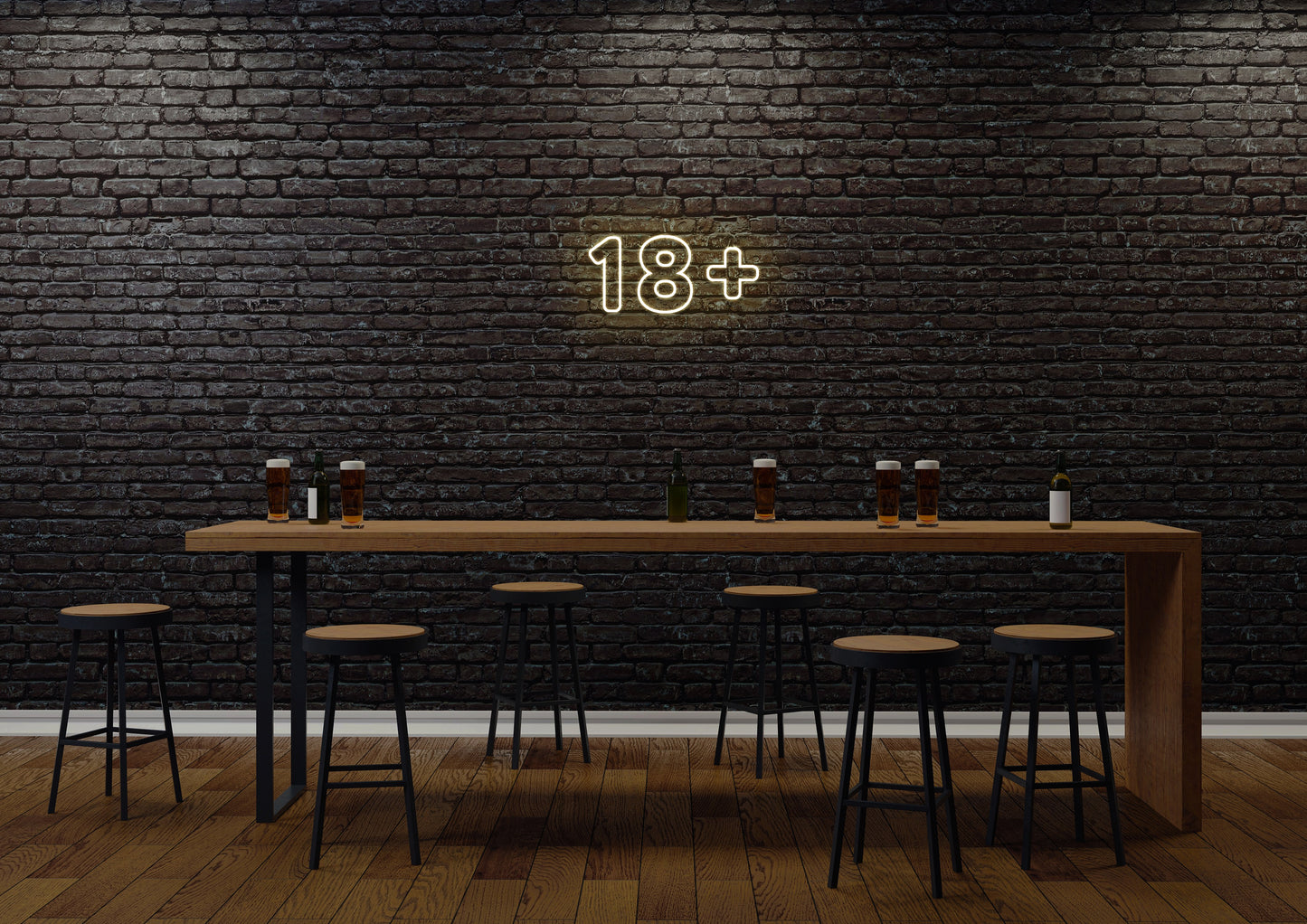 18+ - Neon Sign