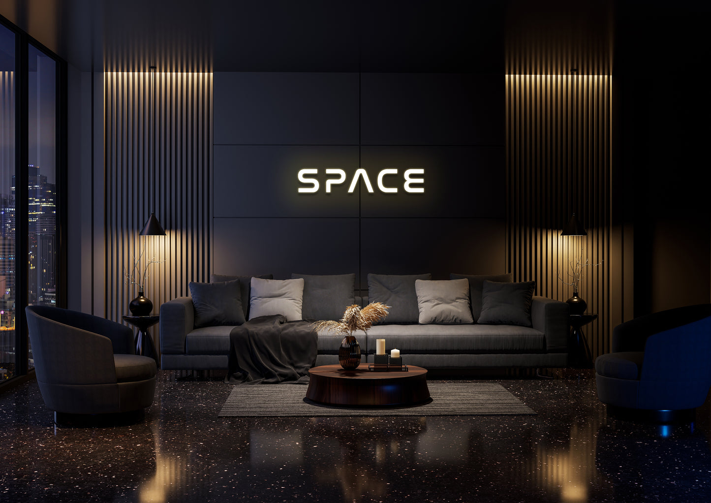 Space - Neon Sign