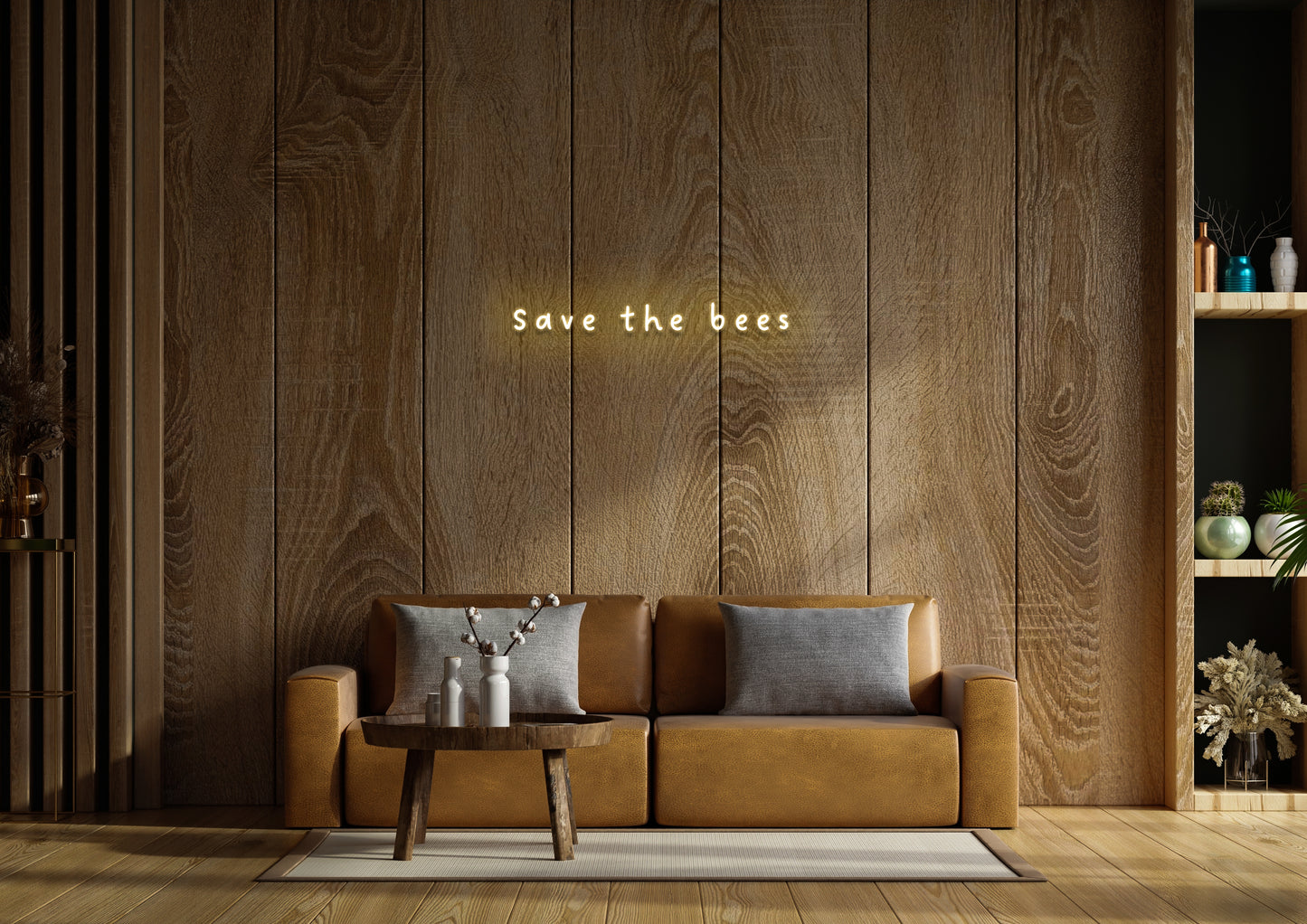 Save The Bee's - Neon Sign
