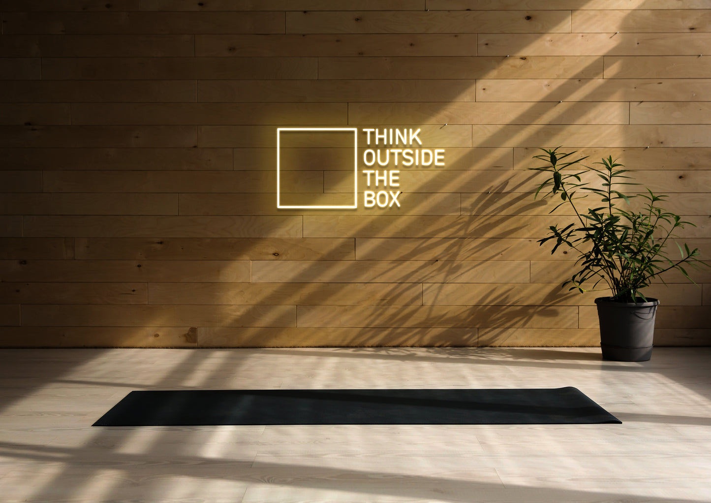 Think Outside The Box - Neon Sign