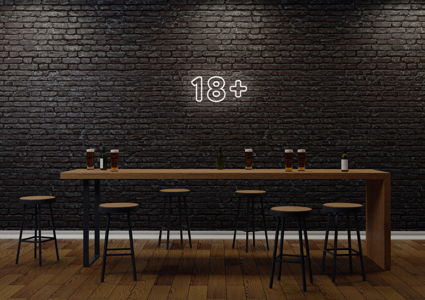 18+ - Neon Sign