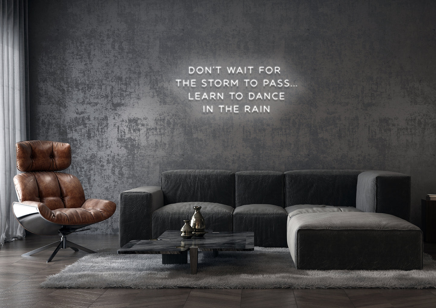 Dance in the Rain- Neon Sign