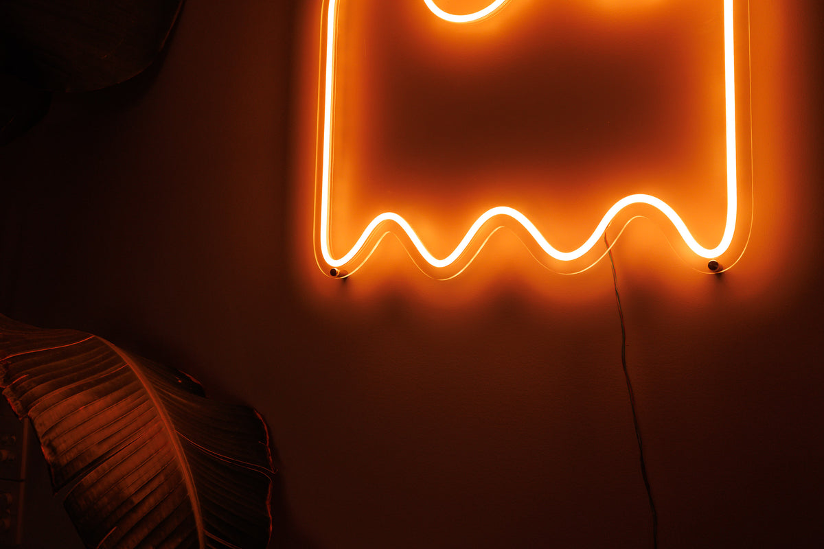 Pac Man Ghost (single line) - Neon Sign