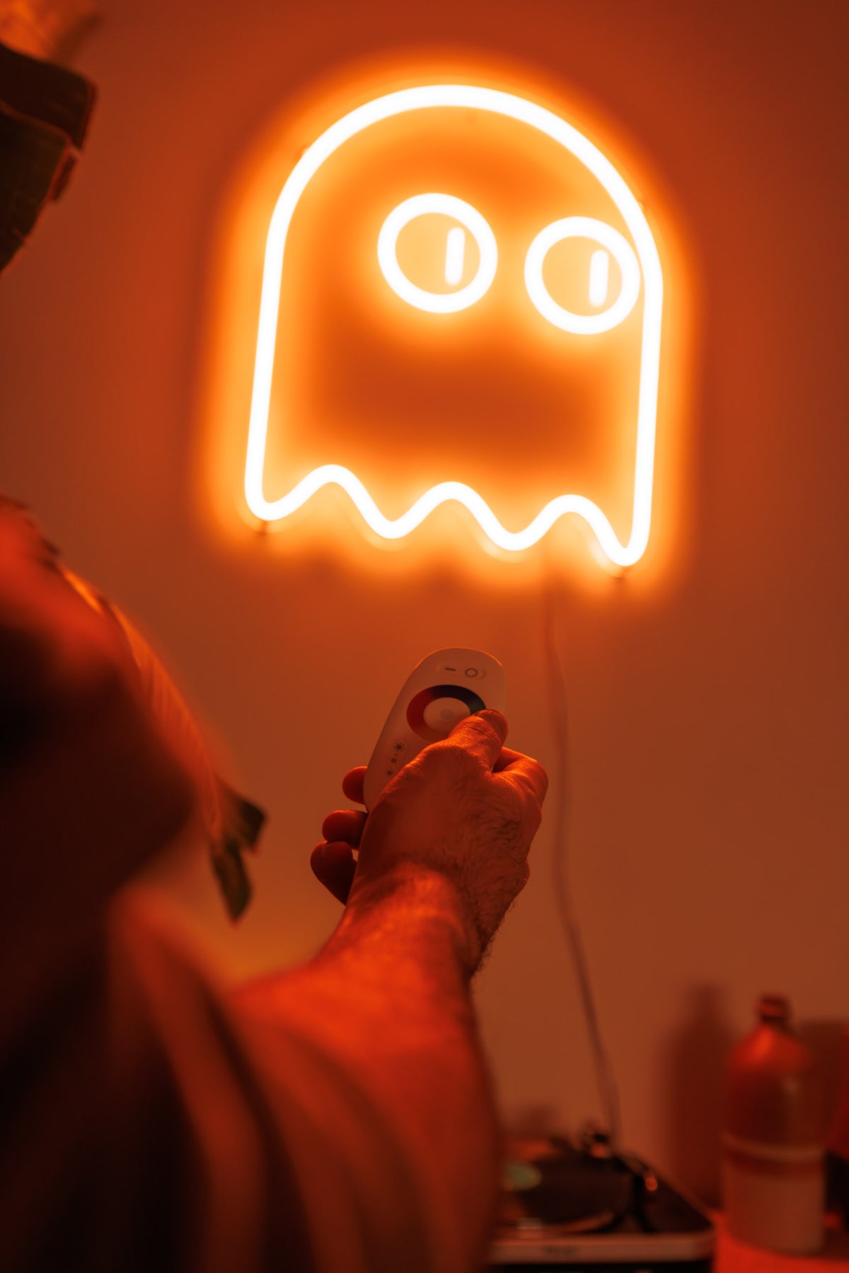 Pac Man Ghost (single line) - Neon Sign