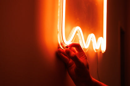 Pac Man Ghost (single line) - Neon Sign