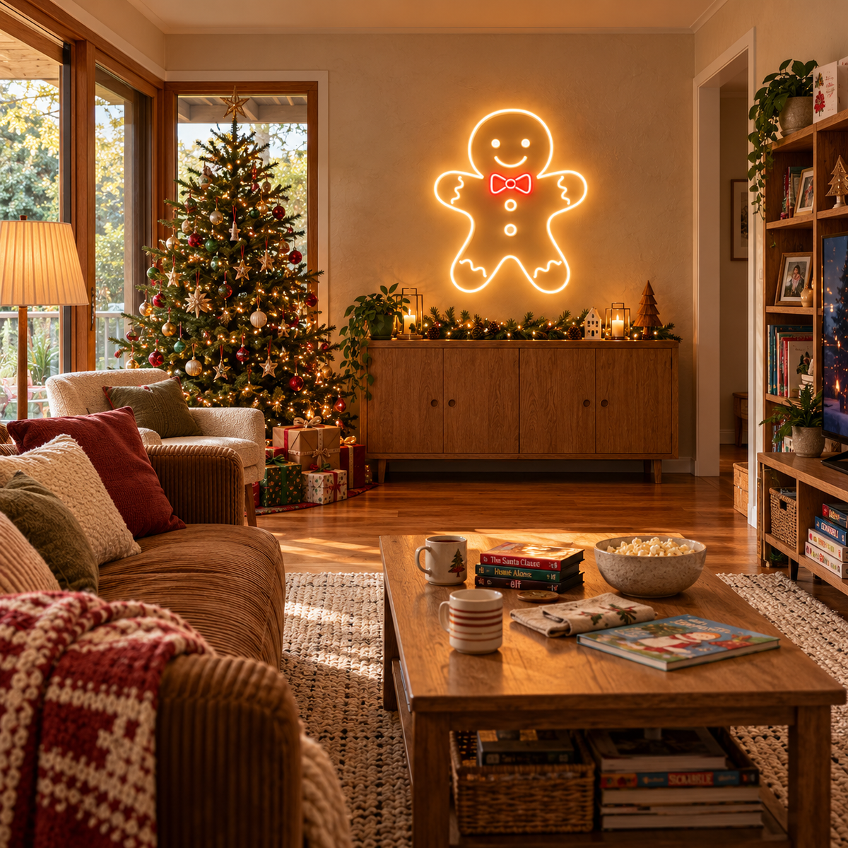Gingerbread Man - Neon Sign