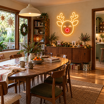 Red Nose Reindeer - Neon Sign