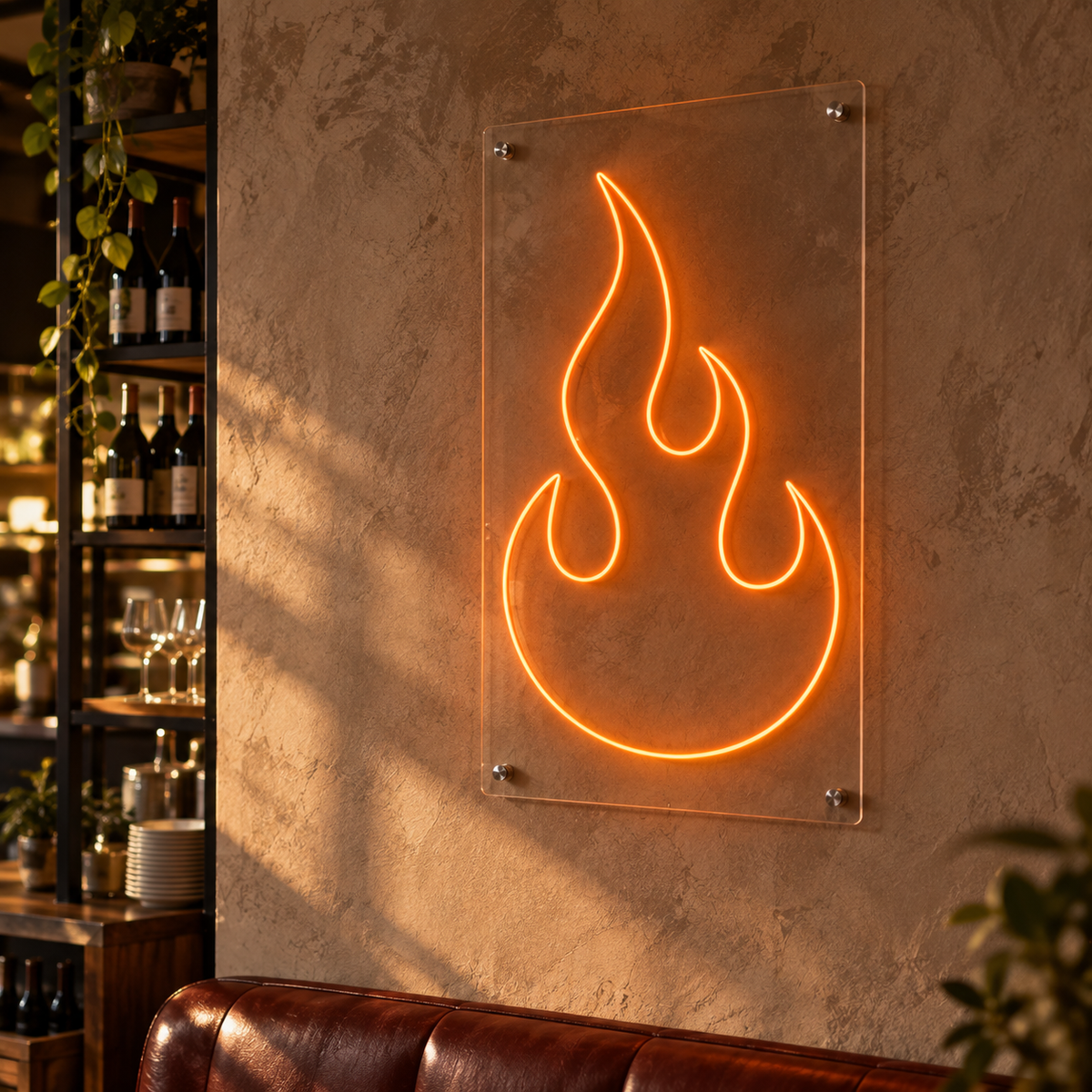 Flame - Neon Sign