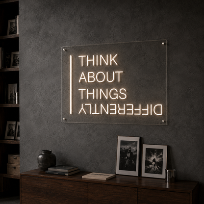 Think About Things Differently - Neon Sign