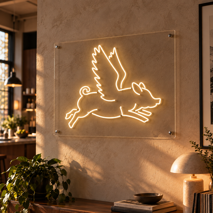 Flying Pig - Neon Sign