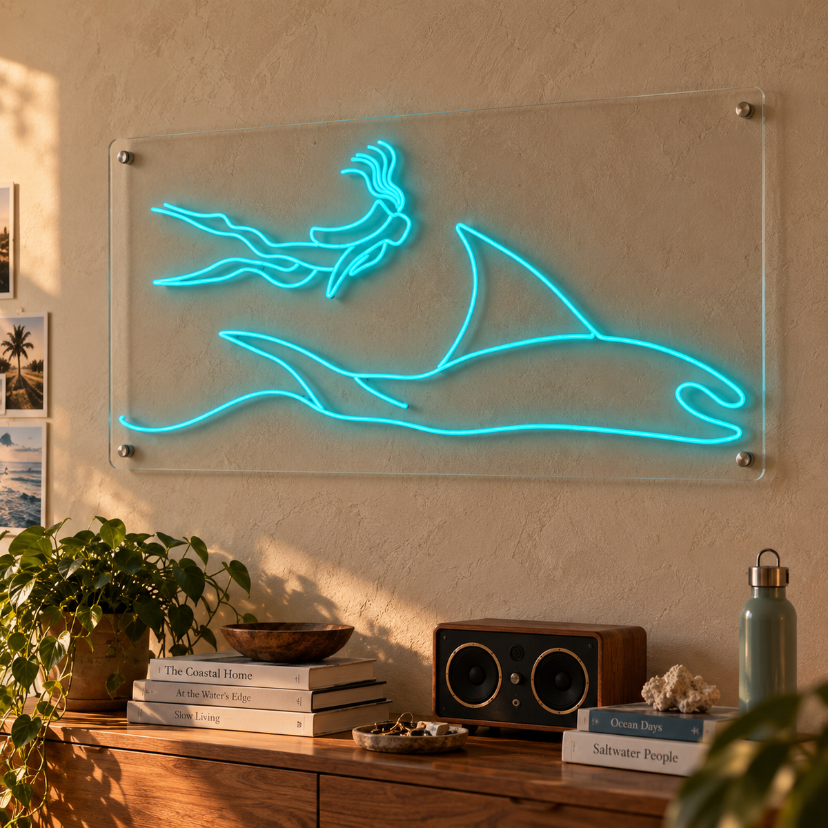 Diver and Ray - Neon Sign